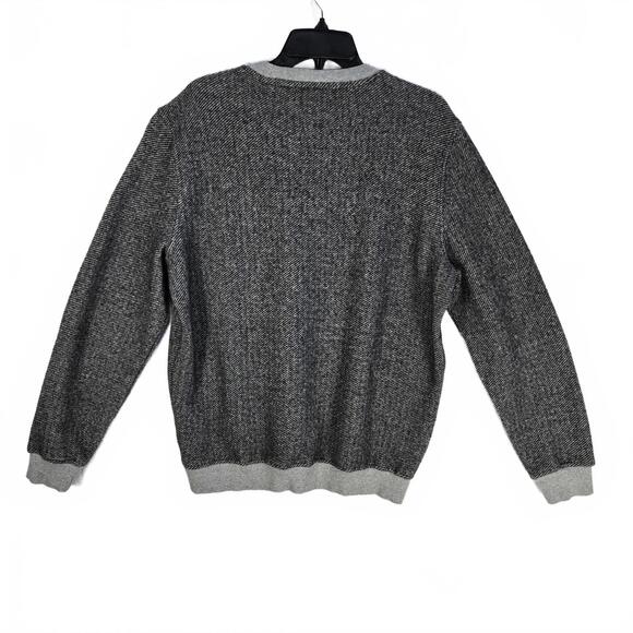 Toad&Co Men's Medium Recycled Wool Blend Crew Neck Sweater Gray Marled Texture - Picture 3 of 8